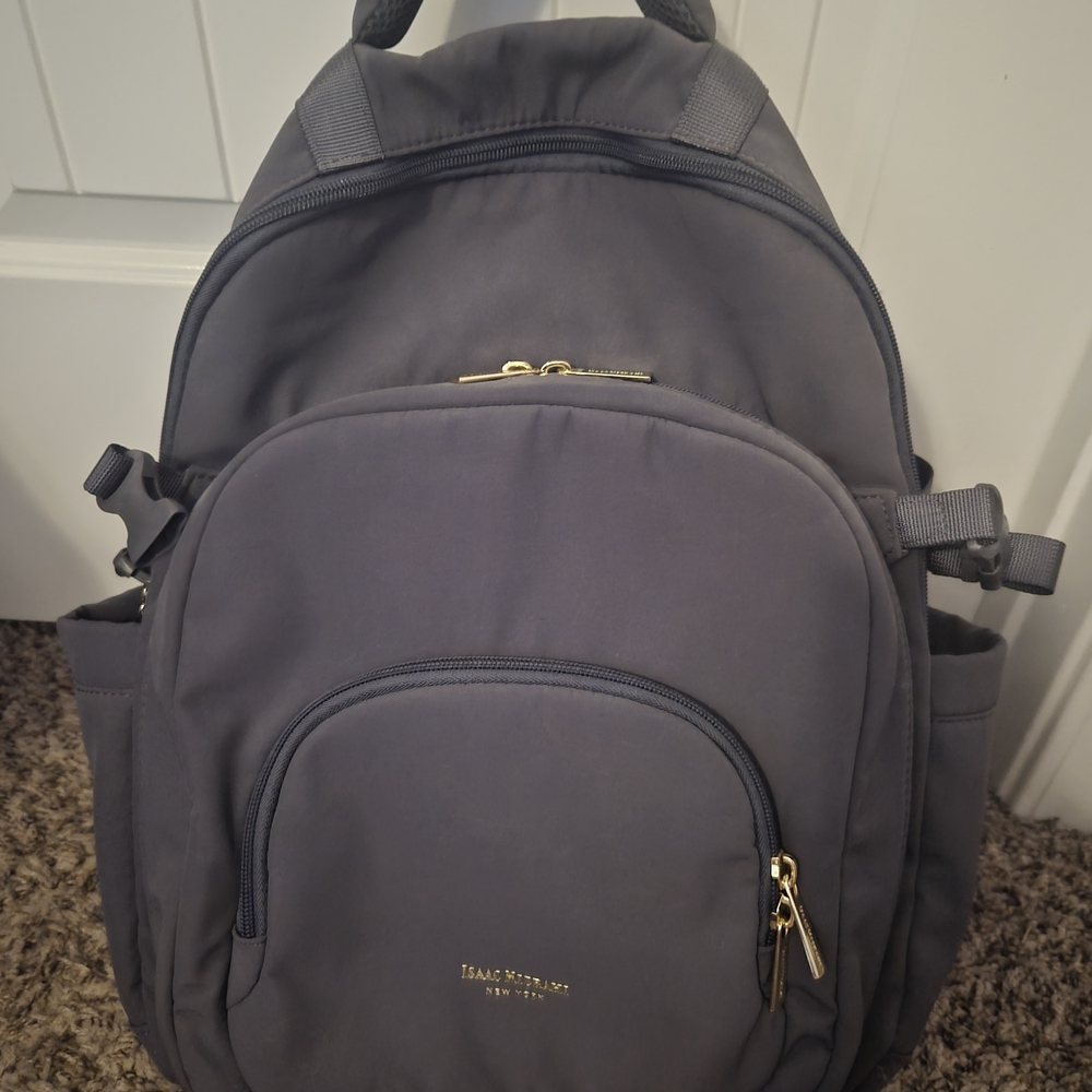Isaac Mizrahi Women's Gray Cupholder Backpack